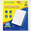 TICONN 2PK Plastic Mattress Bag for Moving Storage, Waterproof Mattress Protector Cover, Heavy-Duty Mattress Moving Supplies (1.5 mil, Queen)