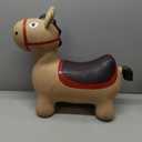 Brown Donkey Bounce & Ride-on Inflatable Hopper Toddler Toy with Pump