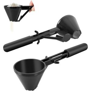 Water Bottle Funnel Pre Workout Scoop for Protein Powder 2 Pack Slide Bottom Measuring Scoop with Funnel for Coffee Grounds and Powder