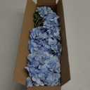 6 Pcs Real Touch Hydrangea Artificial Flowers, 21" Blue Full Faux Hydrangea Flowers Latex Fake Flowers for Home Decor Party Floral Arrangements Wedding Bouquets Centerpieces Outdoor Decor