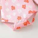 Newborn Baby Girl Clothes Infant Outfits Clothing Ruffle Romper Bell Bottoms Flared Pants Outfit Sets for Baby Girls (9-12 Months, Orange Floral)