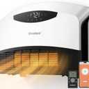 GiveBest Electric Wall Heater with WiFi and Remote Control, Floor or Wall Mounted Heater, Large Room Coverage, 3 Heating Modes, 1500W Fast Heating Space with Thermostat for Indoor Room Use (White)