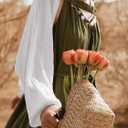 JOKELAMB Women's Bolero Shrug Cropped Cardigan Knit Sweaters Open Front Casual Elegant Jacket for Dresses (X-Large, White-037)