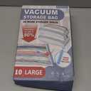10 Large Vacuum Storage Bags with Hand Pump, Large Vacuum Seal Bags for Clothing, Space Saver Bags for Travel Lugggage, Blankets, Comforters