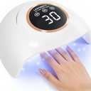 LadyMisty 72W UV LED Nail Lamp, 2026 New Upgrade UV Light for Gel Nails with 18 Beads, 3 Timer Nail Dryer, LCD Display, Auto Sensor, Professional Nail Lamps for Gel Polish Best Gifts, White Lamp