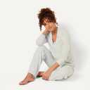 Amazon Essentials Women's Long Sleeve Cotton Modal Pajama Set, Loungewear with Full-Length Bottom
