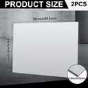Blulu 2 Pcs Aluminum Composite Panel, 1/8" Thick Rectangle Aluminum Plastic Composite Sheet Plate for Industry Crafting Handcraft DIY Projects, Brushed Silver, 36"x24"