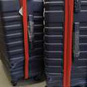 Coolife Suitcase Set 3 Piece Luggage Set Carry On Hardside Luggage with TSA Lock Spinner Wheels (Navy+Red, 5 piece set)