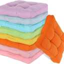 Gerrii 8 Pieces Floor Cushions for Kids Classroom Flexible Floor Seating Cushions Floor Pillows for Home School Kindergarten Daycare Nursery(Bright Color,Square)