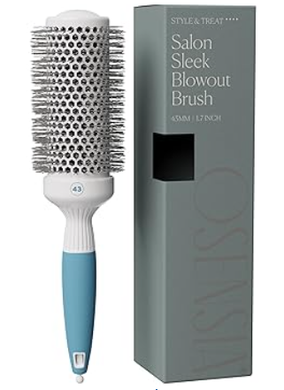 Medium Round Brushing Brush  Ceramic Hair Brush for a Smooth Salon Style Look  Professional Brushing Brush Ideal for All Hair Types  43 mm