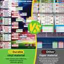 2026 World Soccer Cup Extra Large Schedule Poster, 48 Teams Tournament Wall Chart Calendar, Soccer Matches Tracker Bracket for Home Office Bar Football Club Sports Fans Party Decorations