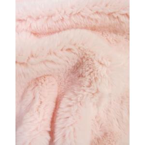 Hug-Z Arctic Rabbit Minky Fabric by The Yard DIY Baby Blankets Decor Clothing Snuggle Shaggy (Light Pink)