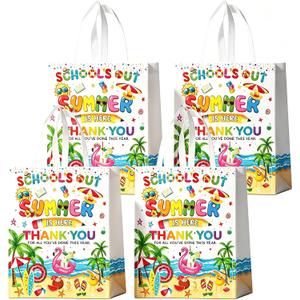 Xvvti 20Pcs End of Year Gifts Bags with Handles Bulk Last Day of School Goodies Bags for Summer School's Out Classroom Favors Student Gifts