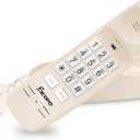 Retro Corded Landline Phone, Vintage Wall Mount & Desk Telephone - No Power Required, Emergency Use, Big Button for Seniors/Elderly with Loud Ringer & Flashing Light, Clear Sound (Beige)