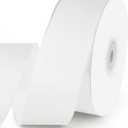 KMER LIFE 1-1/2" Wide x 50 Yards White Single Faced Polyester Satin Ribbon - Perfect for Wedding Decor, Wreaths, Crafts, Gift Wrapping & Other Projects