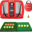 Pop Up Golf Chipping Net - Indoor/Outdoor Golfing Target Accessories for Backyard Accuracy and Swing Practice - Gifts for Men, Dad, Husband, Women, Kid, Golfers (Net + Mat + 12Balls)