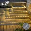 YEGUO Solar Rope Lights Outdoor Waterproof, 2 Packs Each 33ft 100 LED String Lights, 8 Modes Fairy Lights in Clear Thin Tube for Camping Fence Patio Garden Trampoline Deck(Warm White)