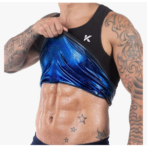 Kewlioo Men's Heat Trapping Pullover Sweat Enhancing Vest - Sauna Suit Shirt Compression Vest Shapewear Top for Gym Exercise Size S/M