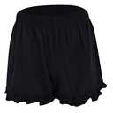 Women’s Lightweight Linen-Effect Shorts with Ruffle Hem, Casual Summer Drawstring Shorts, Medium