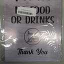 Please No Food Or Drinks Sign - Customer notice, no eating or drinking, A4 size (White Stand)