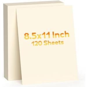 120 Sheets Cream Cardstock Paper,Cardstock 8.5" x 11",White Card Stock 8.5x11,Construction Paper,Cream Card Stock for Printing,Drawing,Tags,Cards Making,Certificate,Invitations,DIY Cards,Menus,Wedding
