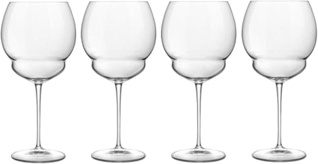 Luigi Bormioli Backdoor 20's - 27 Oz. Gin & Tonic 27 Cocktail Glasses, Set of 4 - Titanium Reinforced Stem, Made of SON-hyx Crystal - Sinuous Design Mixed Drink Glass - Made in Italy, Dishwasher Safe