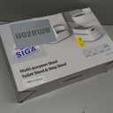 MR.SIGA Toilet Stool Squat Adult, Bathroom Stool Heavy Duty, Anti Slip Toilet Step for Bathroom, Toddler Step Stool for Kids, Off-White & Dark Gray