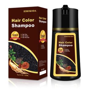 Dark Coffee Hair Dye Shampoo 3 in 1 for Gray Coverage, Instant Natural Hair Color Shampoo, Semi-Permanent Shampoo Hair Dye, Gifts for Men Women 16.9 Floz