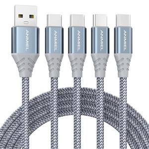ANMIEL USB C Cable 4pack 10ft 3.1A Fast Charging Cable USB Type C Charger Cord Nylon Braided Compatible with Samsung Galaxy A10e A20 A50 A51 A71, S10 S9 S8 Plus S10E, Note 20 10 9 8, Moto G7 G8