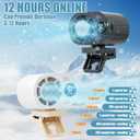 Car Clip on Air Conditioner Fan with LED Display Cooling Fan 360 Rotation & 199 Speeds with Semi Technology 3-Speed Silent Bladeless for Cars Hands Free Clip on Fan for Work Camping