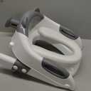 Potty Training Seat SKYROKU Potty Training Toilet with Step Stool Ladder, for Kids Boys Girls Toddlers - Comfortable Safe Potty Seat with Anti-Slip Pads Ladder 8838-Grey