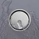 4 inch brushed circular shower floor drain, concealed tile-in installation, complete with sealing ring flange assembly and removable drain cover plate, SUS stainless steel
