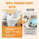 Silicone Flour Funnel for KitchenAid Mixer with Spoon Scale, Without The Mess&Easy-Pour&Easy Clean Flour Chute Funnel Compatible with KSM150&More with Hanging Hole (White, 1pcs)