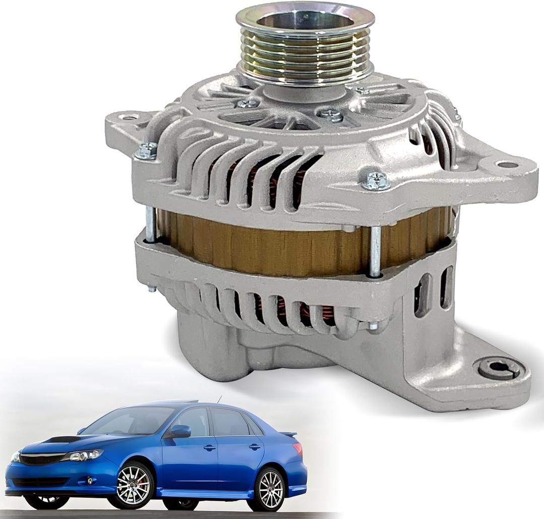 23700AA380 12V 90A Alternator Replacement Compatible with Saab 9-2X 2006, S-ubaru Impreza & Forester 2004 2005 2006 2007 2008 2009 2010, 5-Groove Pulley Clockwise, Replace# 23700AA420 11058N