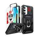 LeYi for Galaxy A16-5G Phone Case: Galaxy A16 5G Screen Protector [2 Packs] with Camera Cover, Military-Grade Heavy Duty Protection Cell Android Basic Funda para Samsung Galaxy A 16 5G Phone, Black