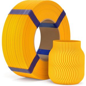 ELEGOO PLA Basic Refill Filament 1.75mm Sunflower Yellow 1KG, 3D Printer Filament No Spool Dimensional Accuracy +/- 0.02mm, 3D Printing PLA for Reusable Spool Refilling