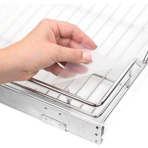 HOLDN' STORAGE Hard Plastic Liner for Pull Out Shelf, Fits Pull Out Cabinet Organizer 21" W x 20" L - Shelf Protector Liner, Clear Frosted