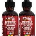 Organic Ceylon Cinnamon Berberine Liquid Drops Supplement with Bitter Melon Extract, Glucomannan, Gymnema, Chromium, Turmeric, Organic Panax Ginseng, Apple Cider Vinegar, Moringa Powder Vegetarian (2)
