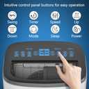 14000 BTU Portable Air Conditioner 3-In-1 AC Unit with Cooling, Dehumidifier, Fan, Low noise, Cools Room Up 750 Sq. Ft, Remote Control, Sleep Mode, 24H Timer, for Home, Office and RV (White+Black TOP)