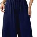 Floerns Women's Summer Jumpsuit Spaghetti Strap One Piece Outfit Wide Leg Baggy Pants Romper (Dark Blue, Small)