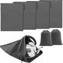 4 Pcs Silver Storage Bags Anti Tarnish 23.6 x 31.5 Inch Large Zippered Silver Organizer Pouches Anti Tarnish Jewelry Bags for Jewelry Flatware Silverware Storage Protection (Dark Grey)