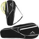 Himal 3 Racquet Tennis Bag With Protective Pad, Tennis Racket Bag for Men Women, Sports Enthusiasts of All Ages (Black)