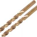 TA-VIGOR 2pcs 8mm Straight Shank Twist Drill Bit, High Speed Steel M35 Cobalt Twist Drill Bit with 8mm Shank for Drilling Stainless Steel Metal Plastic Wood