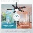 Fanbulous 42 Inch Waterproof Outdoor Ceiling Fan with Lights and Remote,IP65 Hanging Gazebo Fan with 3CCT 6-Speed DC Motor,Black Wet Rated Plug in Ceiling Fan with Cord for Patios Porch Pergola