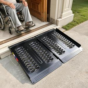 Portable Wheelchair Ramp 3FT, Non-Slip Folding Ramp 800 lbs for Home Steps