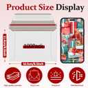 100 Pack Rigid Mailers 4.5x6.5 Inch Self Seal Document Mailers, Protective Flat Cardboard Sturdy White Photography Envelopes for Photos, Document, Coins, Stamps