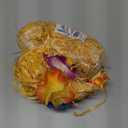 PHOGARY 8 Pack Hula Skirt Costume Kit for Hawaii Luau Party - Dancing Hula with Flower Bikini Top, Hawaiian Lei (Colorful-yellow)