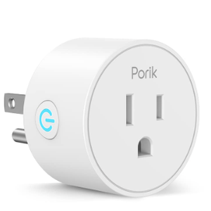 Porik Mini Smart Plug WiFi Outlet Works with Alexa, Google Home Smart Socket, Remote Control Voice Control and Timer, without Energy Monitoring, 13A 2990W, 2.4Ghz WiFi Only, 1 Pack