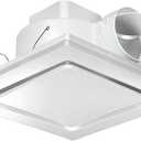 Bathroom Exhaust Fan 12" Panel Ultra Quiet without Light10x10 Mount, 1.0 Sone 130CFM, 4" Duct for Bathroom/Garage/Home (10in(Hole Size))