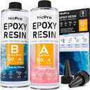 Nicpro 8 Ounce Crystal Clear Epoxy Resin Kit, Food Safe DIY Starter Epoxy Resin for Art Craft, Canvas Painting, Molds Pigment Jewelry Making, Resin Coating and Casting